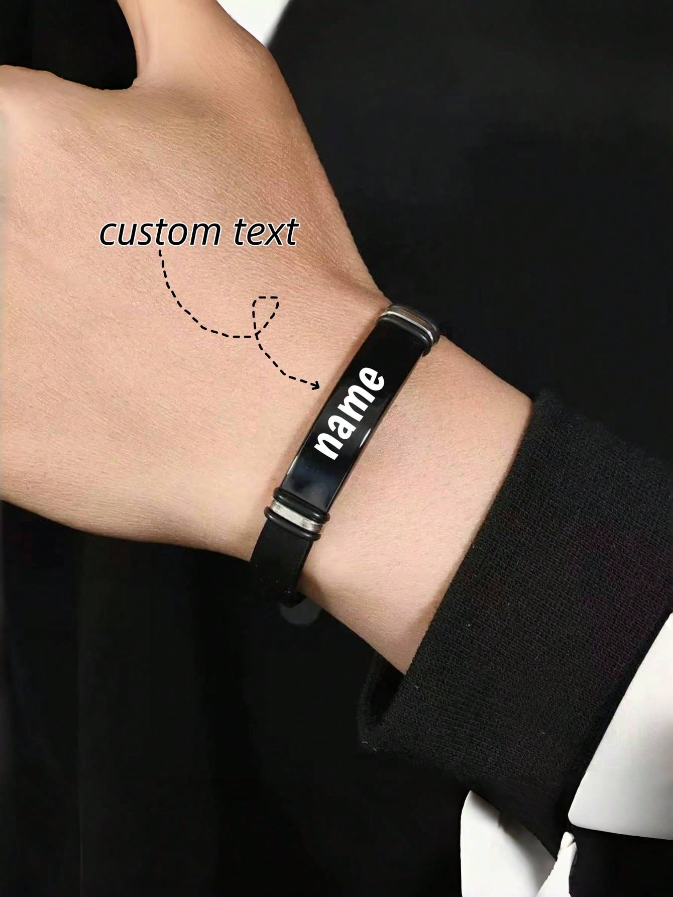 Custom Engraved Name Alloy Bracelet